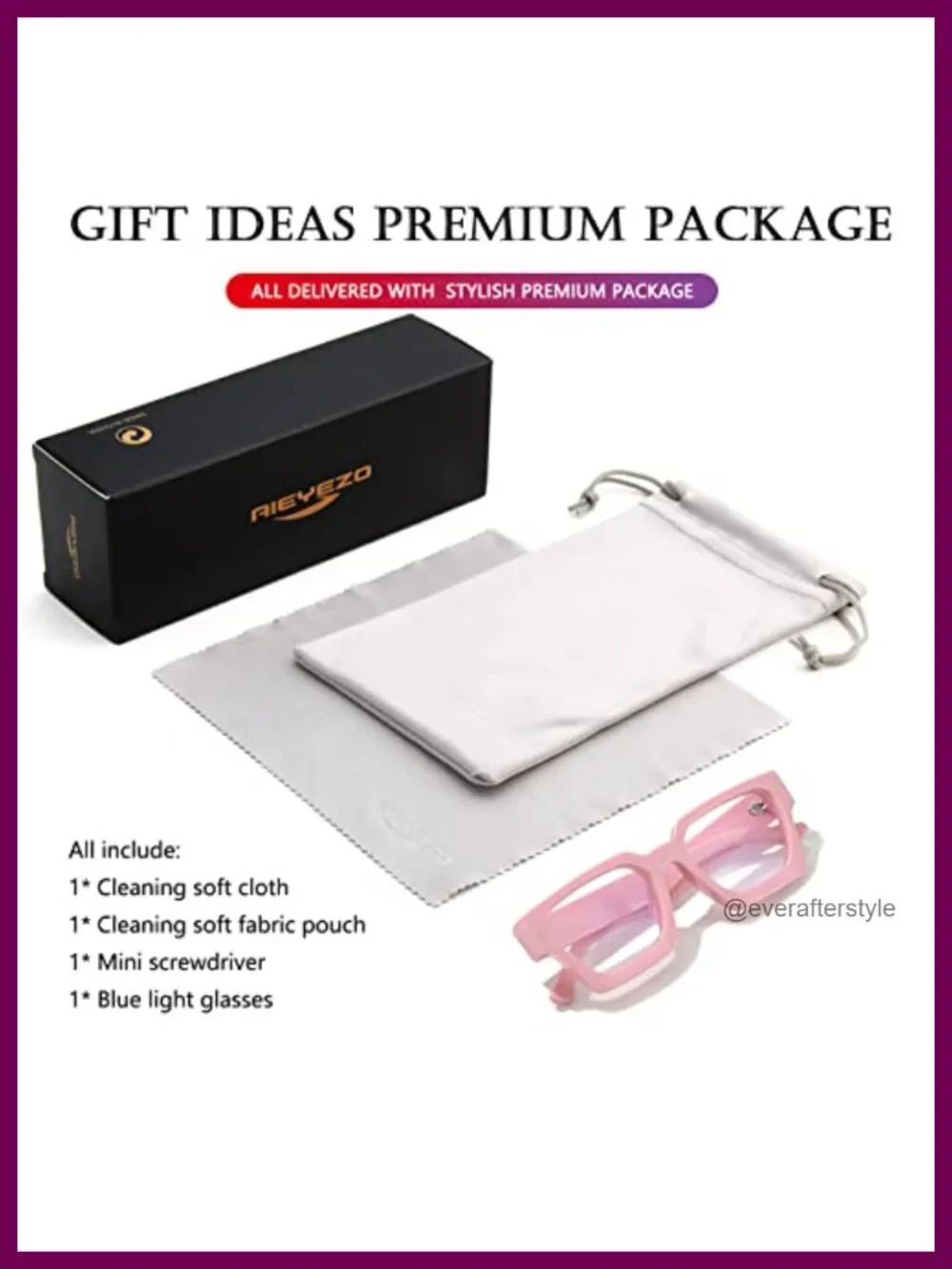 Blue Light Blocking Glasses Square Thick Frame Trendy Chic Computer Eyeglasses